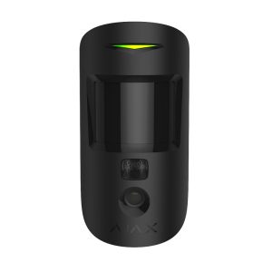 Detector Wireless PIR de interior cu verificare foto la alarmă Ajax MotionCam PhOD Negru
