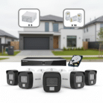 Kit Complet 5 Camere Supraveghere exterior IP Hikvision 4MP PoE cu NVR AcuSense și HDD 2TB