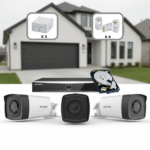 Kit Complet 3 Camere Supraveghere exterior IP Hikvision 2MP IR 30m cu NVR 4 Canale PoE și HDD 1TB