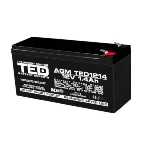 Acumulator TED 12V 1.4Ah – Baterie sigilată, fără întreținere, pentru sisteme de securitate