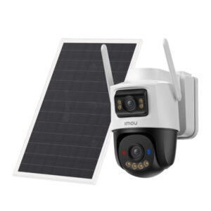 Cameră supraveghere exterior wireless 4G IP WiFi PT cu panou solar și lentilă duală Imou AOV Dual, 5+5 MP, 3.6 mm, IR 25 m, acumulator 10.000 mAh, microfon și difuzor