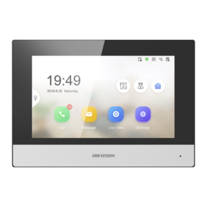 Monitor videointerfon Touch Screen TFT LCD 7 inch, conectare 2 fire, Wifi - HIKVISION DS-KH6320Y-WTE2