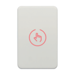 Buton de iesire Touch, plastic alb, montaj aparent, 12-24 Vcc, NO-NC-COM, LED, 86 x 55 mm CSB-86-P1
