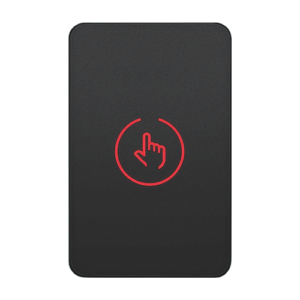 Buton de iesire Touch, plastic negru, montaj aparent, 12-24 Vcc, NO-NC-COM, LED, 86 x 55 mm CSB-86-P2