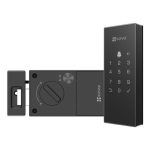 Yala inteligenta, Wi-Fi, sonerie incorporata, verificare status inchidere, alarma anti-furt - EZVIZ CS-DL03(WP)-Black