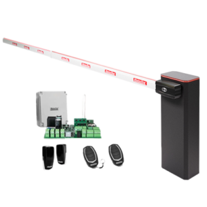 KIT complet bariera acces AUTO / 6 m, montaj universal ST/DR, lampa+brat cu semnalizre - MOTORLINE TURBO-6+SIG75HT-6-KIT