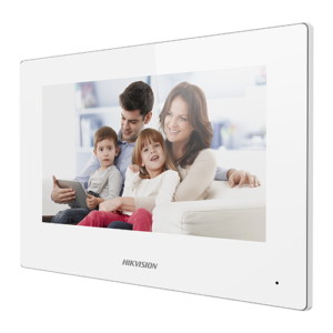 Monitor videointerfon TCP/IP Wireless, Touch Screen TFT LCD 7inch, ALB - HIKVISION DS-KH6320-WTE1-W