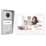 Kit videointerfon analogic 7inch, camera 2MP, conectare 2 fire - HIKVISION DS-KIS101-P(S)