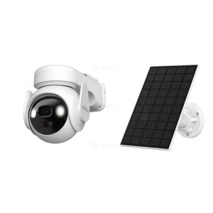 Cameră supraveghere exterior wireless GSM 4G WiFi cu panou solar Imou AOV PT, 5MP, 3.6mm, IR 20m, acumulator 10.000 mAh, microfon și difuzor