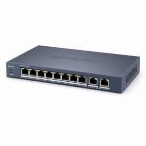 Switch PoE Hikvision DS-3E0310P-E/M(B), 8x PoE 10/100 Mbps + 2x Gigabit RJ45 port