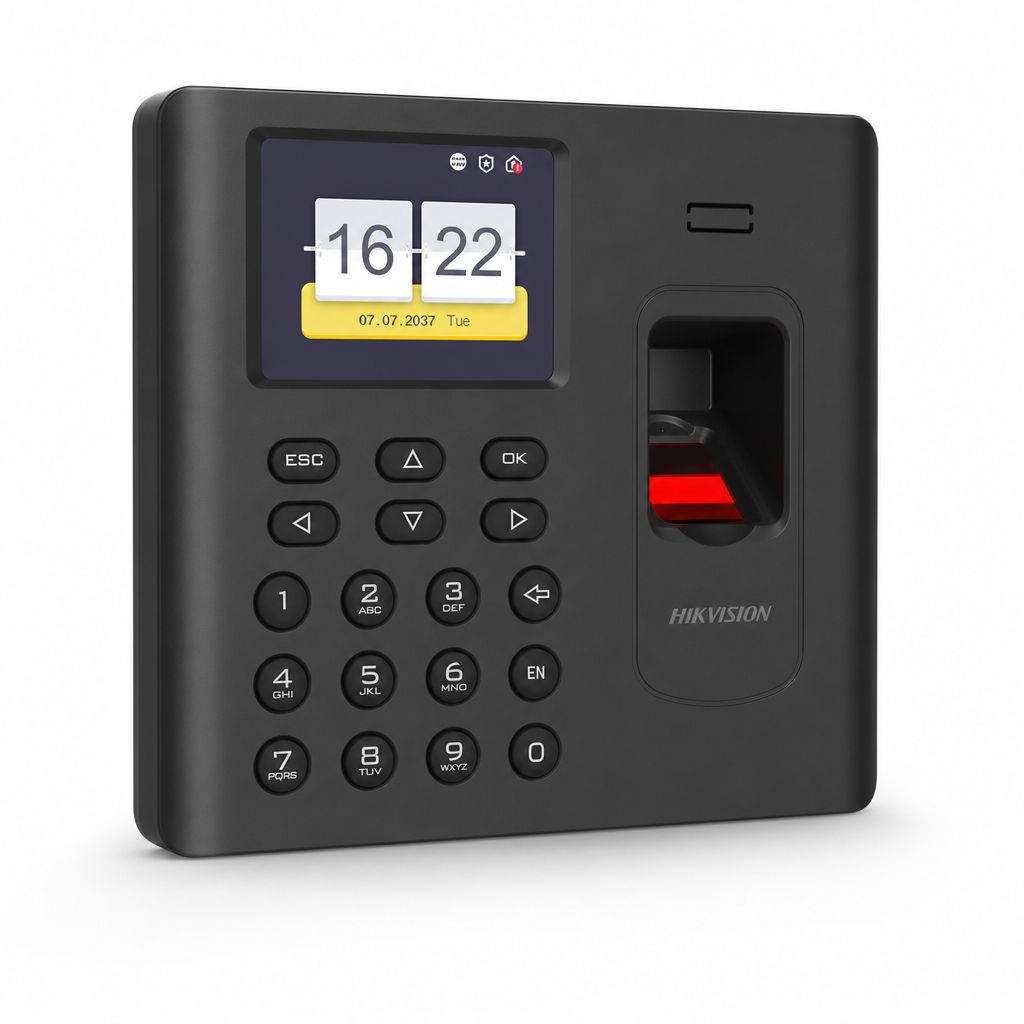 Terminal standalone IP de pontaj cu cititor Amprenta, Card Mifare, Wi-Fi - HIKVISION DS-K1A802AMF-B