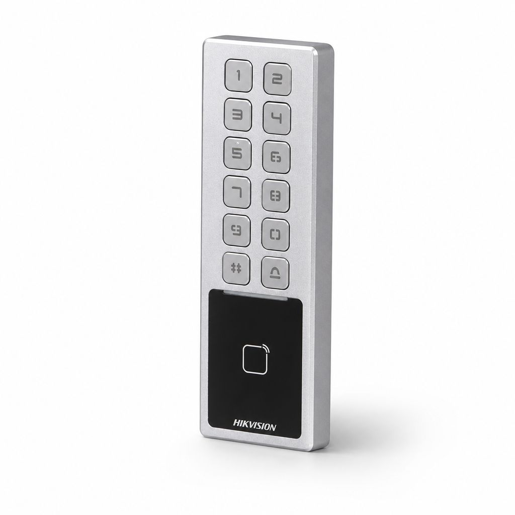 Terminal control acces cu tastatura, card M1, Bluetooth, Wi-Fi, Alarma - HIKVISION DS-K1T805MBWX