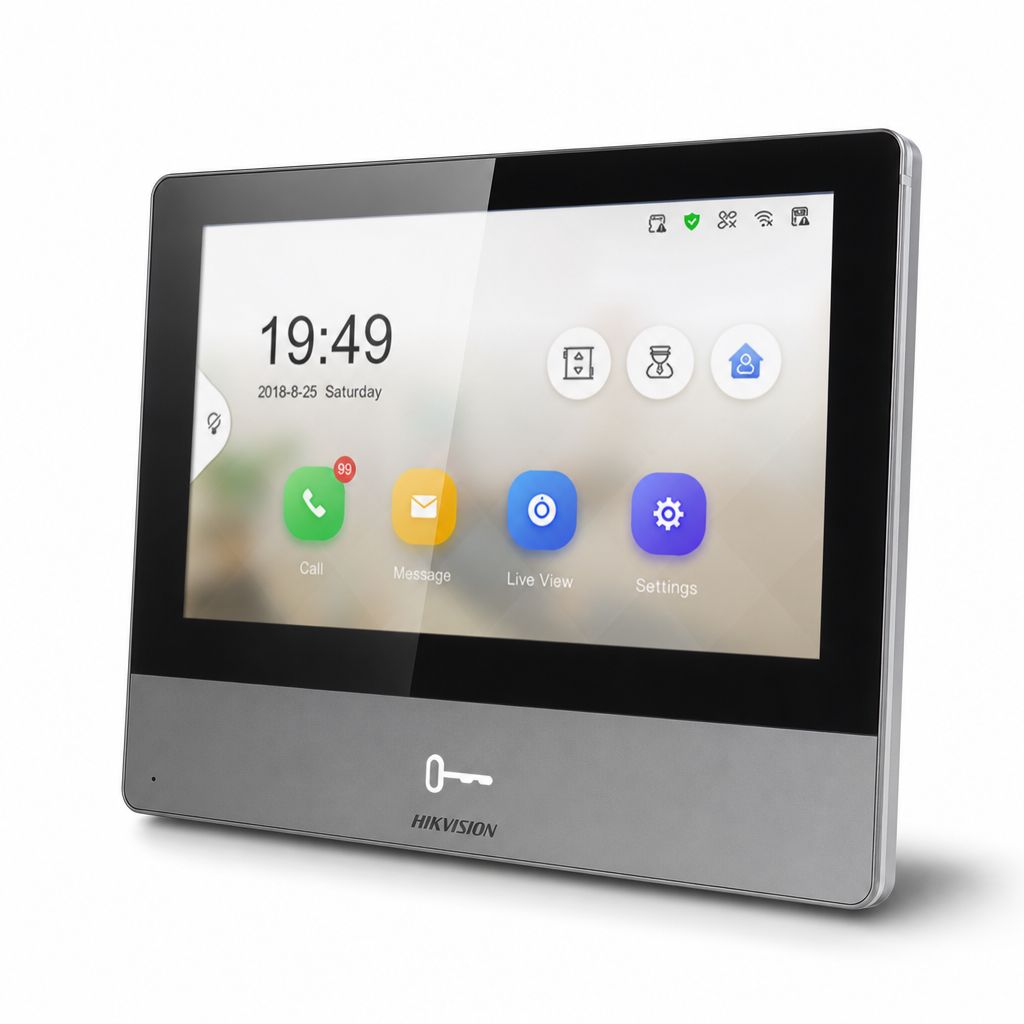 Monitor videointerfon TCP/IP Wireless, Touch Screen IPS-TFT LCD 7inch - HIKVISION DS-KH8350-WTE1