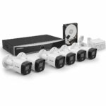 Kit Complet 8 Camere Supraveghere exterior IP Hikvision 4MP PoE cu NVR AcuSense și HDD 2TB