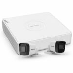 Kit 2 camere de exterior analog Hikvision 2MP IP66